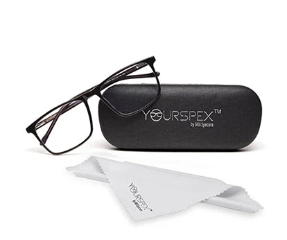 Brown Black Square Shaped Acetate Eyeglasses Frames for Men