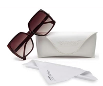 Brown Square UV 400 Polarised Sunglass for Women