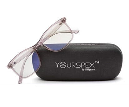 Transparent Light Mauve Square Eyeglass for Women