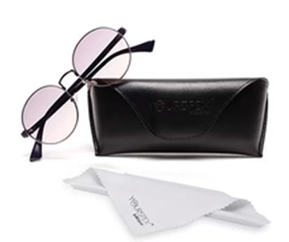 Gradual Grey Brown Round Shaped UV Sunglass