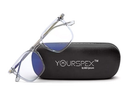 Transparent Blue Square Eyeglasses for Men and Women