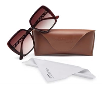 Dark Brown Square UV 400 Polarised Sunglass for Women