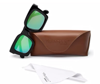 Thick Square Green Mirror Sunglass