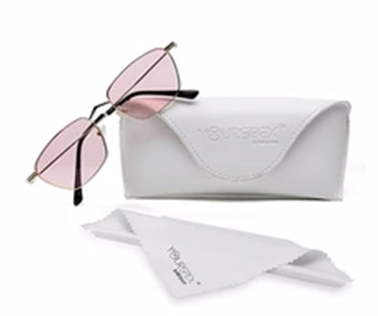 Pink Shade Rectangle Shaped UV Sunglass