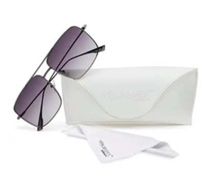 Gunmetal Grey Shade Square Shaped UV Sunglass for Men & Women