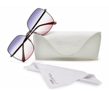 Gradient Blue Pink Large Square UV Protection Sunglass for Women