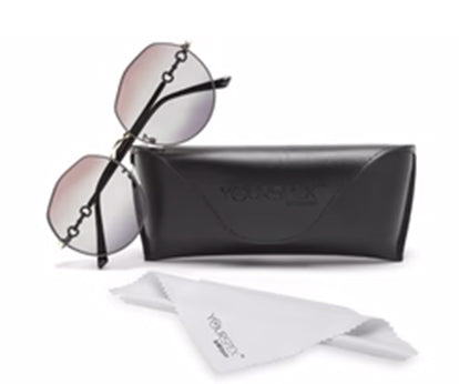 Gradient Brown Round UV Protection Sunglass for Women