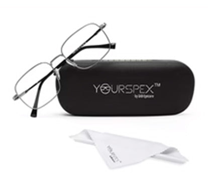 UNISEX METALLIC GREY EYEGLASSES