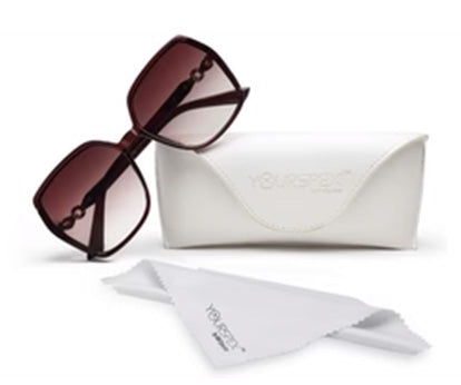 Brown Irregular Shaped UV Sunglass for Women