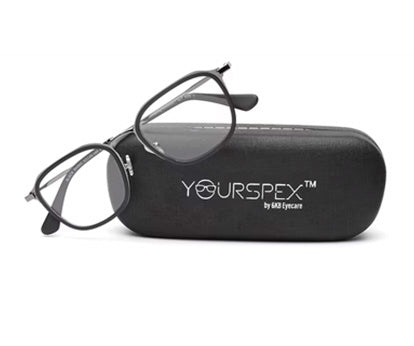 Black Layered Silver Metallic Number Glasses