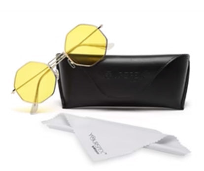 Yellow Hexagon Unisex UV Protected Sunglass