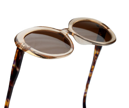 YourSpex-Bold Round Brown UV 400 Acetate Sunglasses-Medium-Round