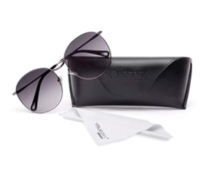 Gradual Blue Oval Shaped UV Sunglass for Women