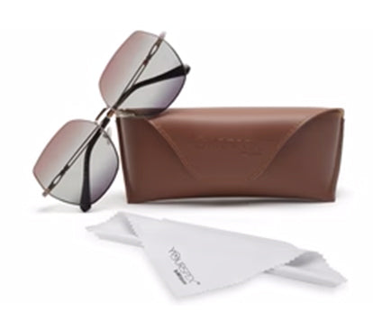 Gradient Light Brown Large Square UV Protection Sunglass for Men & Women