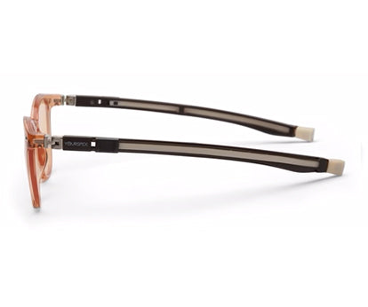 ROUND PEACH UNISEX SUNGLASSES FOR KIDS WITH BROWN TEMPLE
