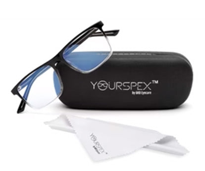 Gradient Black and Transparent Square Eyeglasses for Men