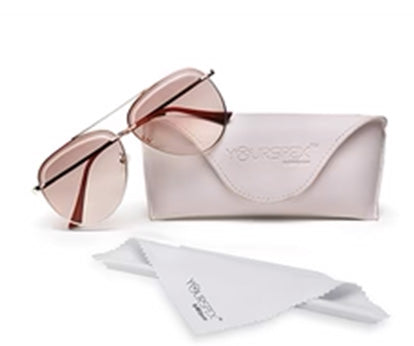 Light Brown Shade Aviator Style UV Sunglasses
