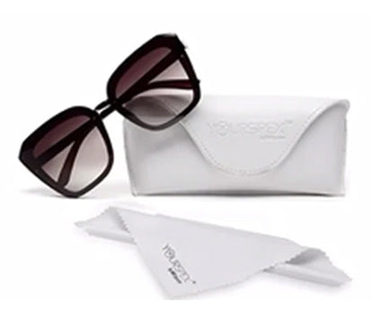 Gradual Brown Square Shaped UV Sunglass