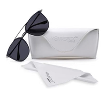 Blue/Silver Wayfarer Full Rim Metal Sunglasses