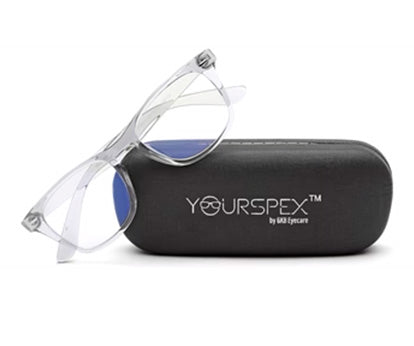 Transparent Grey Wayfarer Eyeglasses for Men and Women