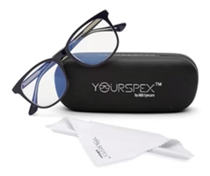 Dark Blue Square Eyeglasses for Men and Women