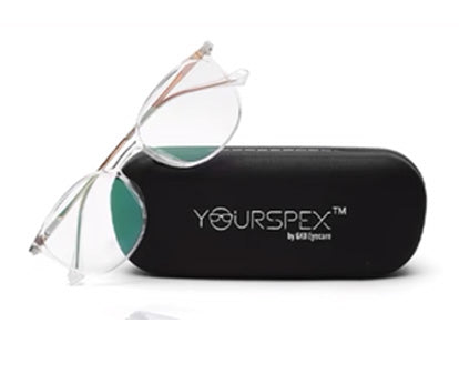 Zenith Titanium Transparent Browline Unisex Glasses