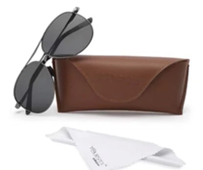 Gunmetal/Black Aviator Sunglass UV400 Protected for Men and Women