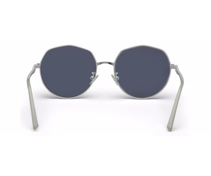 Blue-Green Mirrored Oval 400UV Protected Sunglasses For Women
