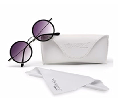 Gradual Grey Black Round Shaped UV Sunglass