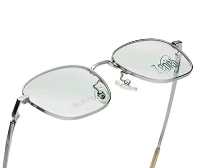 Zenith Titanium Silver Square Spectacles