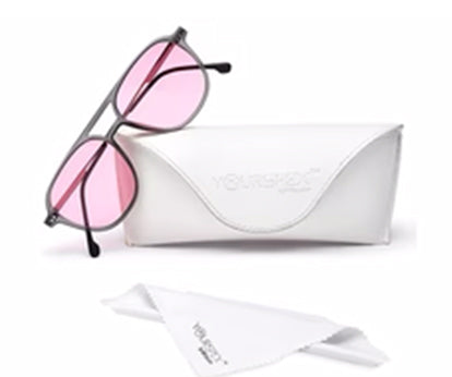 Retro Pink Square Sunglass
