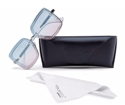 Gradient Light Blue Pink UV Sunglass for Women