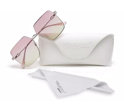 Gradient Pink Large Square UV Protection Sunglass for Women