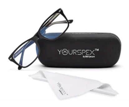 Charcoal Grey Rectangle Eyeglasses for Men