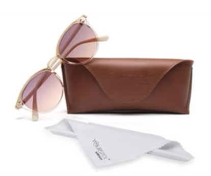 Beige Oval UV 400 Protection Polarised Sunglass for Women