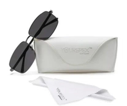 Black/Gunmetal Rectangle Polarized Sunglass for Men