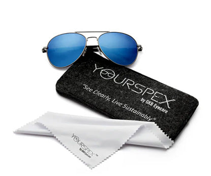 Blue Mirrored 400 UV Protected Aviator Sunglasses For Men & Women