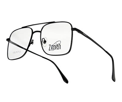 Zenith Titanium Matte Black Large Square Frame
