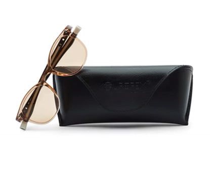 ROUND PEACH UNISEX SUNGLASSES FOR KIDS WITH BROWN TEMPLE