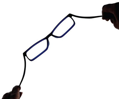 Dark Blue Matte YourSpex Flex Rectangle Eyeglass for Men