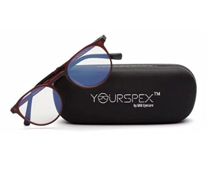 Wine Oval Clip-on Eyeglasses for Men and Women