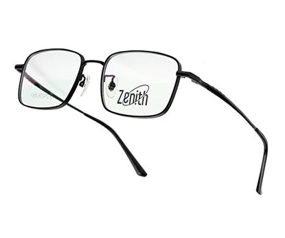 Zenith Titanium Metallic Black Square Frames