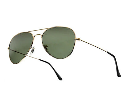 GoldPilot Aviator Green Lens Classic Shade Sunglasses