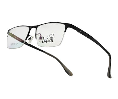 Zenith Titanium Half-Rimmed Black Frame