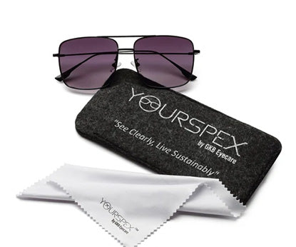 Black With Gradient UV 400 Protected Aviator Sunglasses For Men & Women