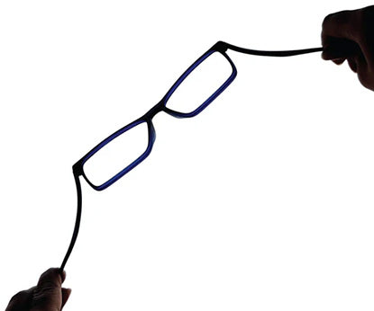 Blue Matte YourSpex Flex Rectangle Eyeglass for Men