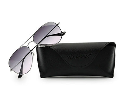 ChromePurple Gradient Aviator Sunglasses