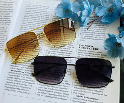 Gunmetal Grey Shade Square Shaped UV Sunglass for Men & Women