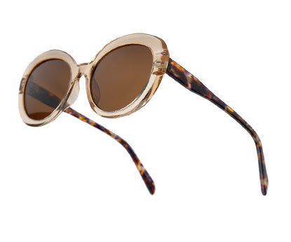 YourSpex-Bold Round Brown UV 400 Acetate Sunglasses-Medium-Round