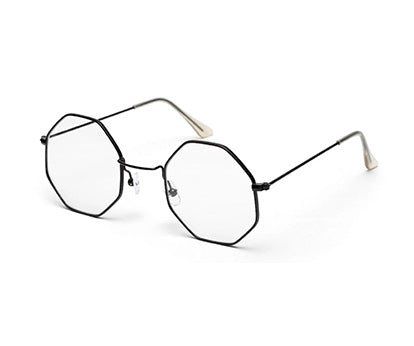 Black Hexagon Full Rim Unisex - Computer Spex (Zero Power)
